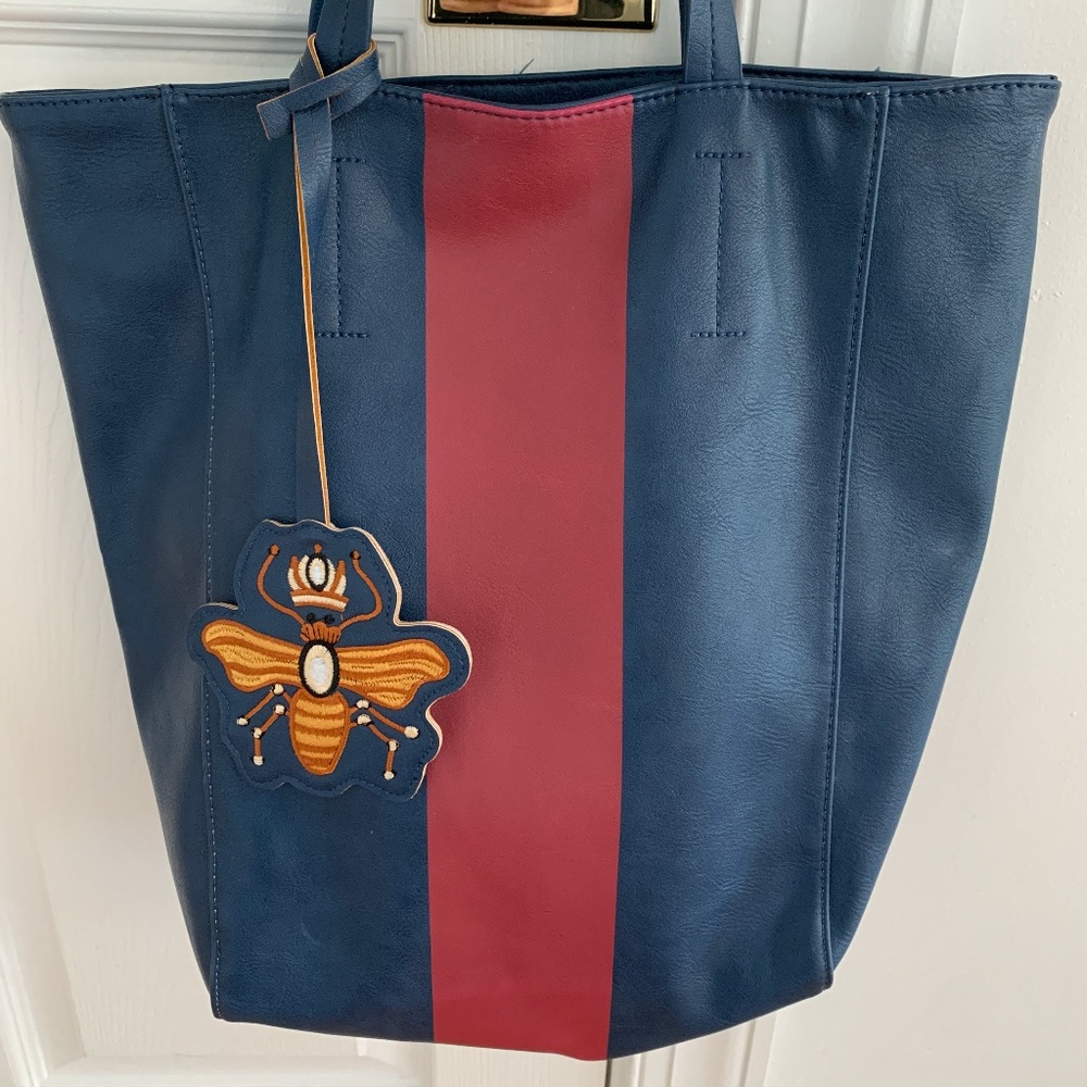 Saks 5th Avenue Faux Leather PVC Vegan Tote Bag